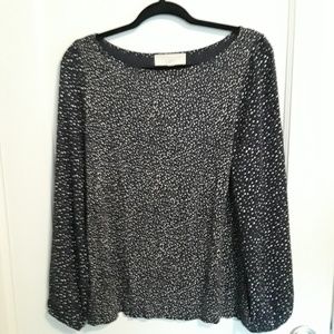 NWT Ann Taylor Loft Polka Dot Long Sleeve Blouse